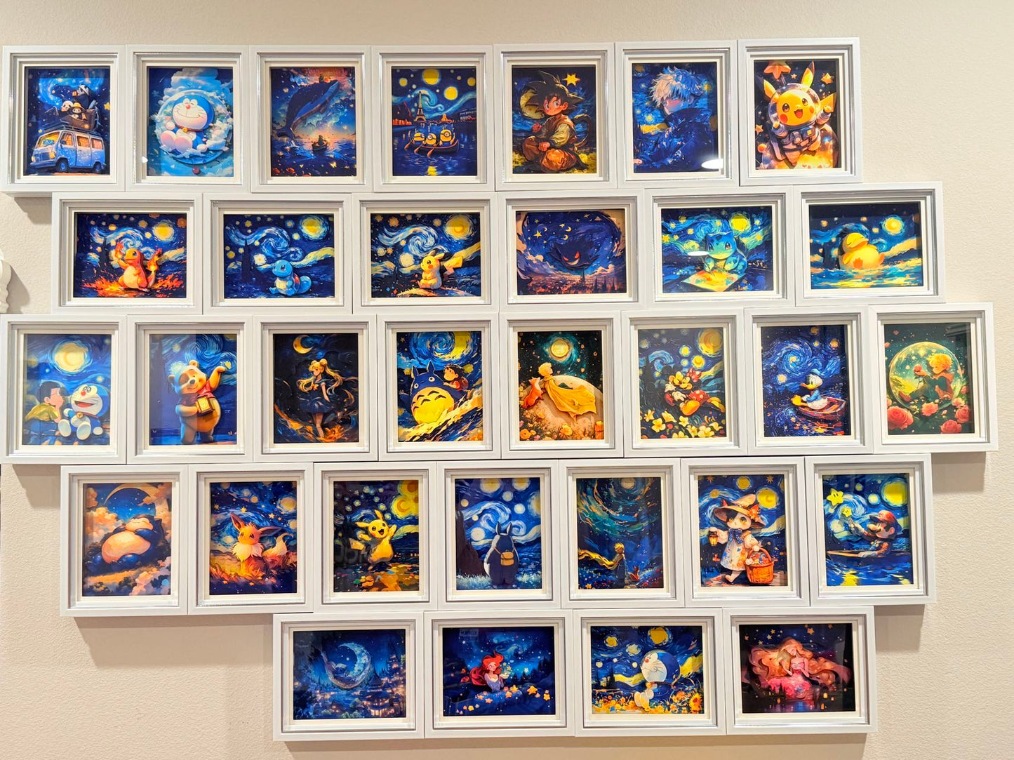 Aurora 3D Shadowbox-Starry night Series